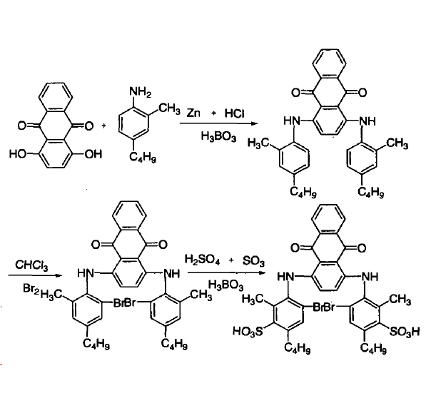 Synthetic Route of Aromatic Amination of Acid Blue 140